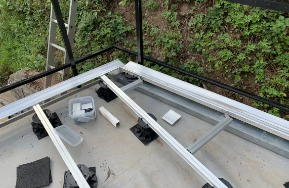 Balkon Terrasse Aluminium Unterkonstruktion